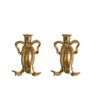 Large Gold Bow Candle Holder (Set of 2) - LUXE AND BEAU