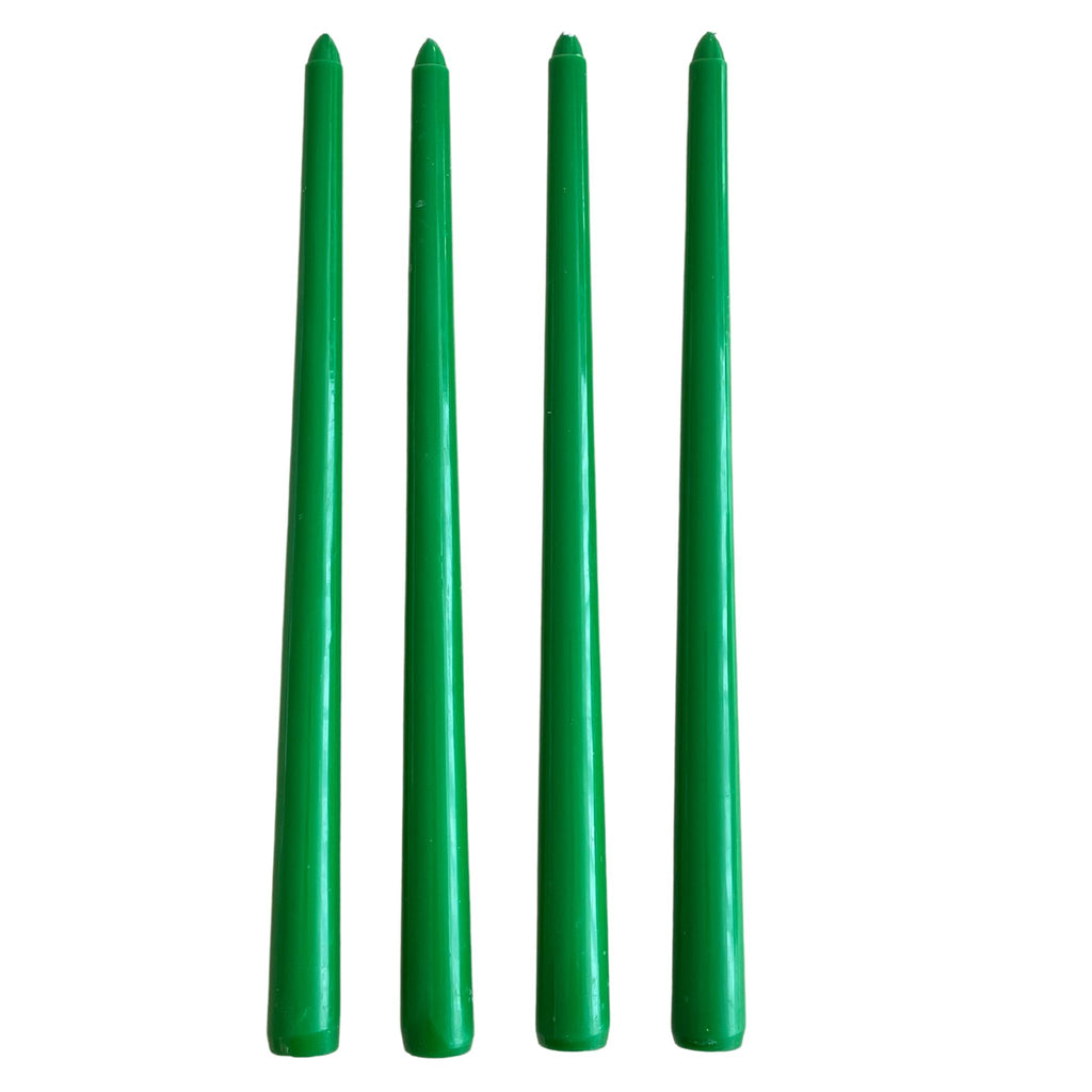 Buy Luxe Cushions & Linens - Jade Green Tapered Candle (Set of 4) - By Luxe & Beau Designs 