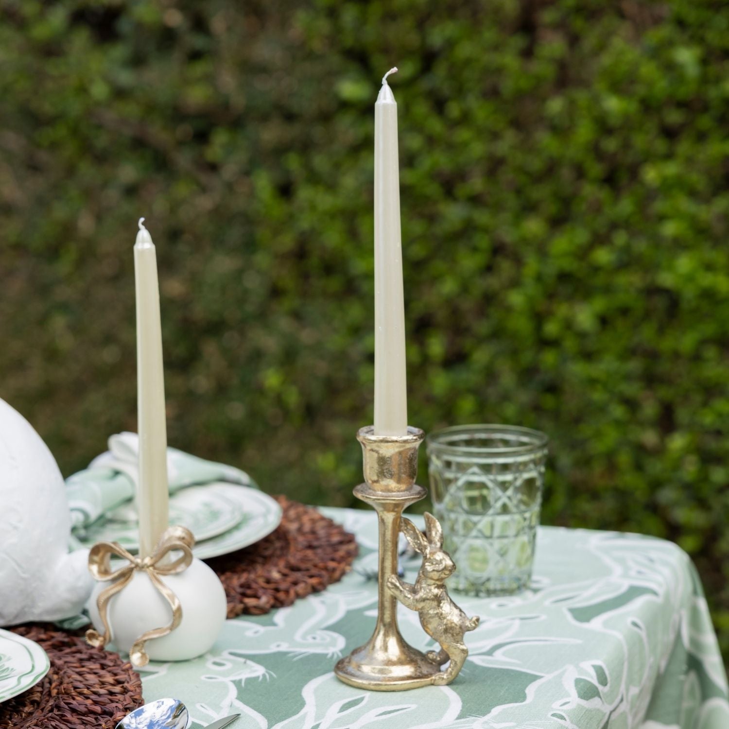 Egg & Bow Candle Holders (Set Of 2) - LUXE AND BEAU