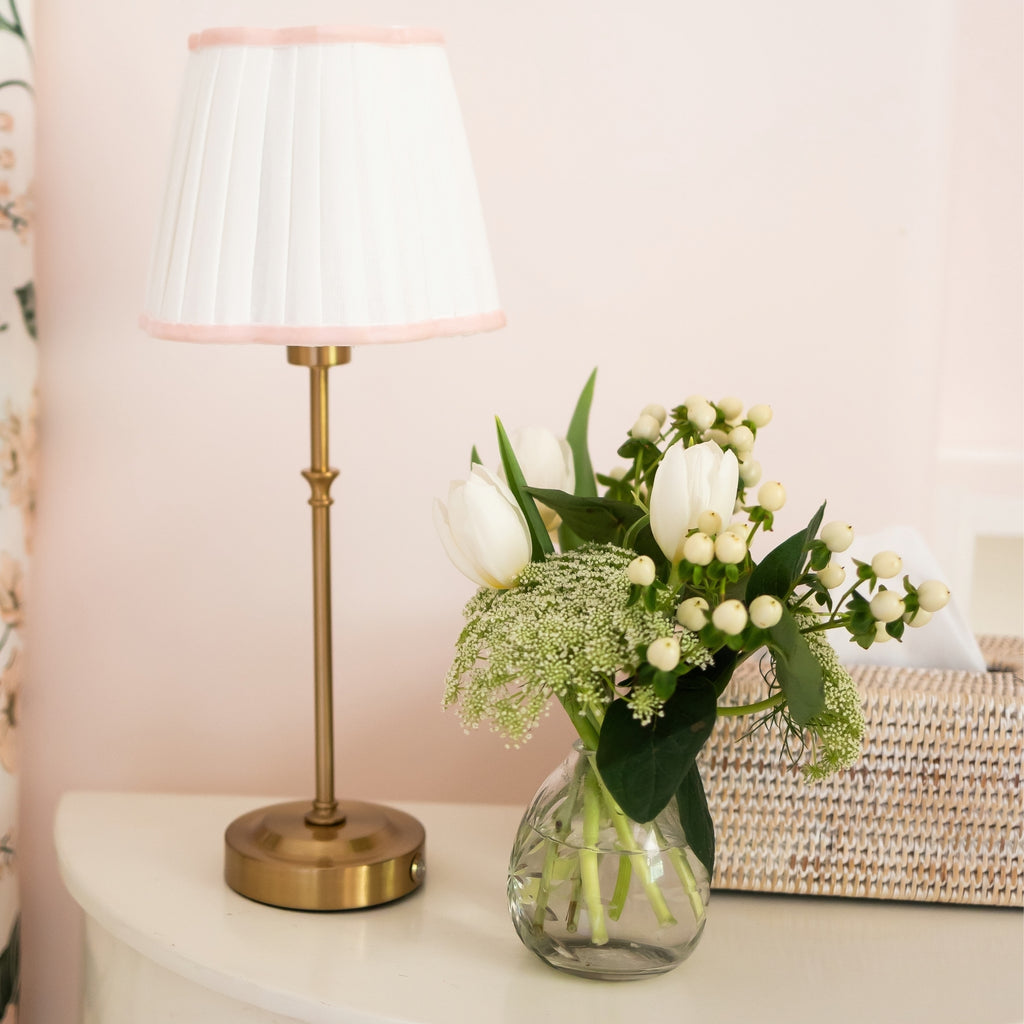 Buy Luxe Cushions & Linens - Pink Scallop Shade USB Table Lamp - By Luxe & Beau Designs 