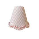 Blush Gingham Scallop Ruffle Lamp Shade - LUXE AND BEAU