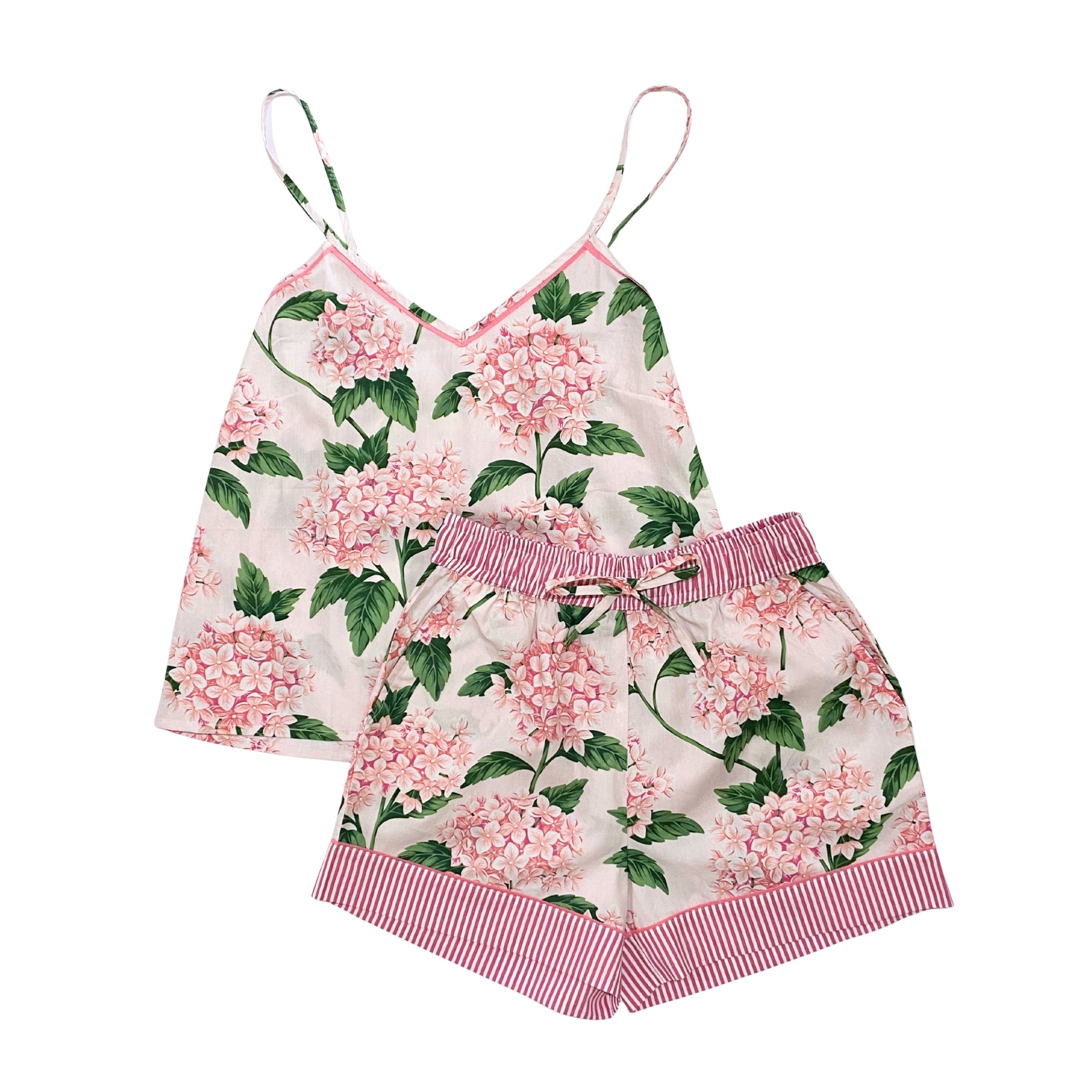 Pink Hydrangea Cami Pyjama Set - LUXE AND BEAU