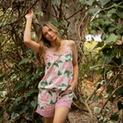 Pink Hydrangea Cami Pyjama Set - LUXE AND BEAU