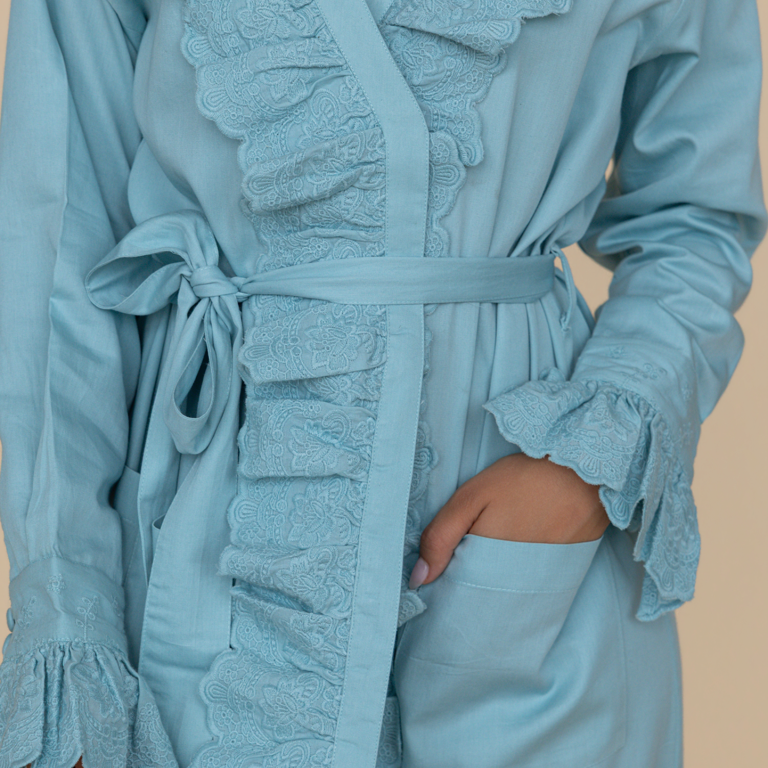 Blue Heirloom Lace Robe - LUXE AND BEAU