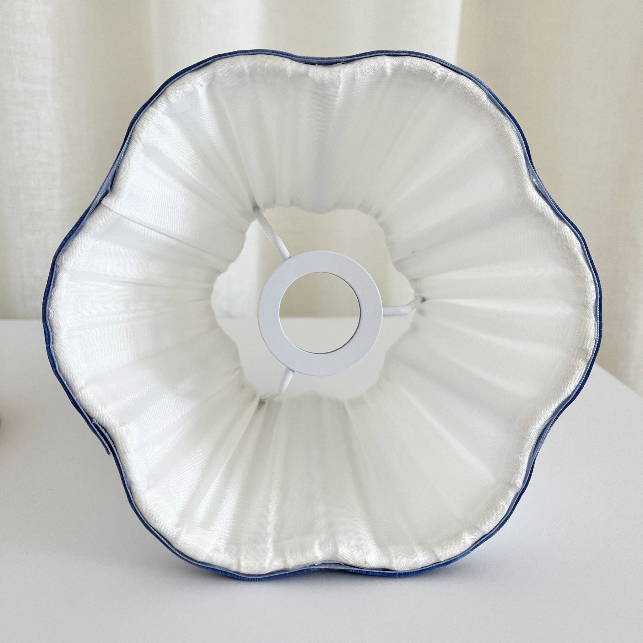 Buy Luxe Cushions & Linens - Blue Scallop Shade USB Table Lamp - By Luxe & Beau Designs 