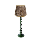 Leopard Scallop Lamp Shade & Verdant Green Base - Table Lamp - LUXE AND BEAU