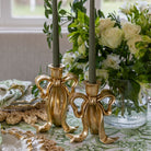 Medium Gold Bow Candle Holder (Set of 2) - LUXE AND BEAU