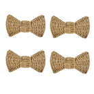 Buy Luxe Cushions & Linens - Bow Napkin Ring Raffia Natural (Set Of 4) - By Luxe & Beau Designs 