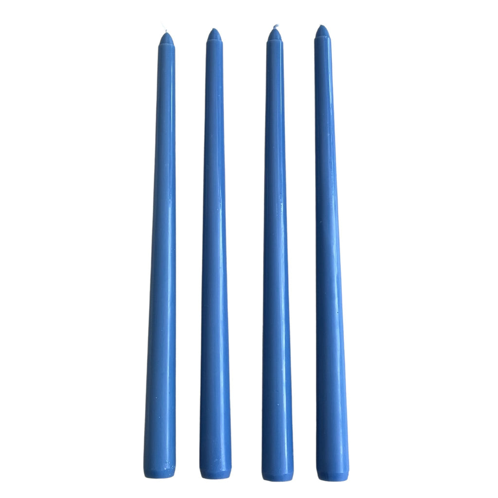 Buy Luxe Cushions & Linens - Sapphire Blue Tapered Candle (Set of 4) - By Luxe & Beau Designs 