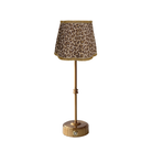 Leopard Scallop Shade & Gold Base - USB Table Lamp - LUXE AND BEAU
