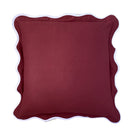 Buy Luxe Cushions & Linens - Burgundy With Pale Pink Squiggle Cushion Cover - By Luxe & Beau Designs 