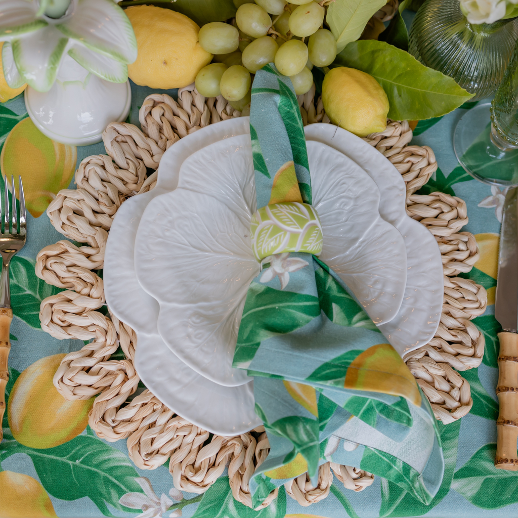Buy Luxe Cushions & Linens - Apple Green Vine Napkin Rings (Set of 4) - By Luxe & Beau Designs 
