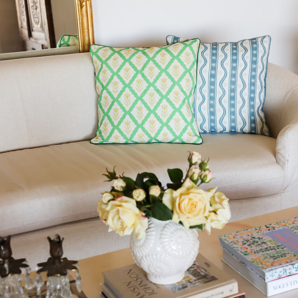 Buy Luxe Cushions & Linens - Floral Trellis Cushion Cover - By Luxe & Beau Designs 