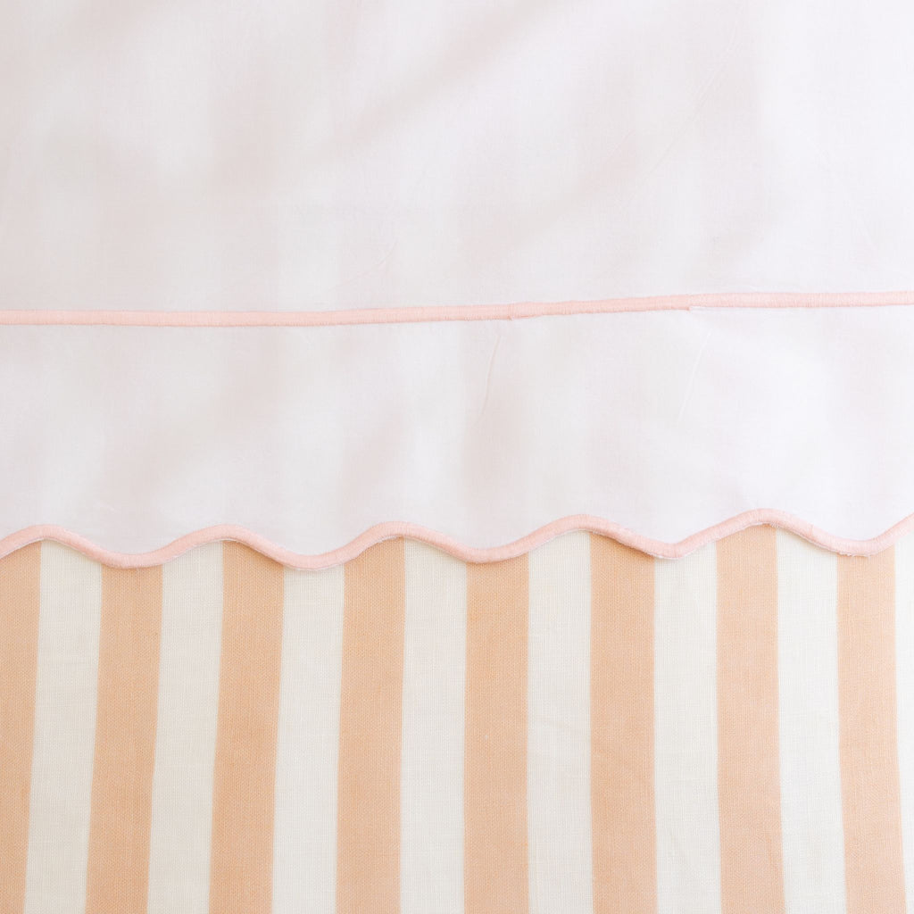 Buy Luxe Cushions & Linens - Signature Scallop Pink Flat Sheet and Pillow Case Sets - By Luxe & Beau Designs 