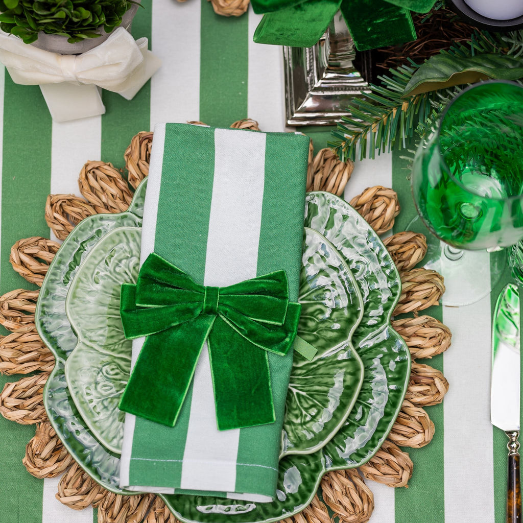 Buy Luxe Cushions & Linens - Green St Tropez Table Cloth - By Luxe & Beau Designs 