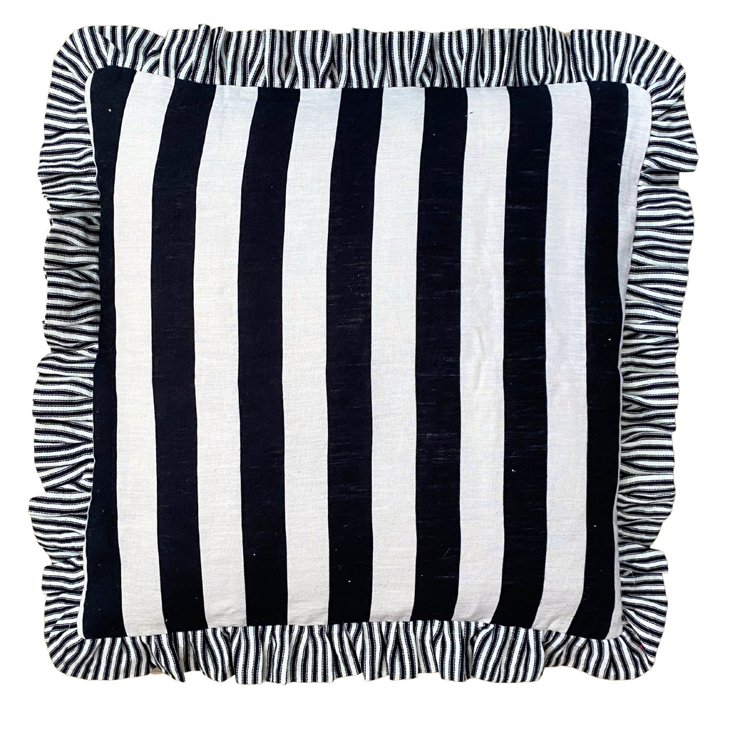 Buy Luxe Cushions & Linens - Black St Tropez Cushion Cover - By Luxe & Beau Designs 