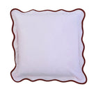 Buy Luxe Cushions & Linens - Pale Pink With Burgundy Squiggle Cushion Cover - By Luxe & Beau Designs 