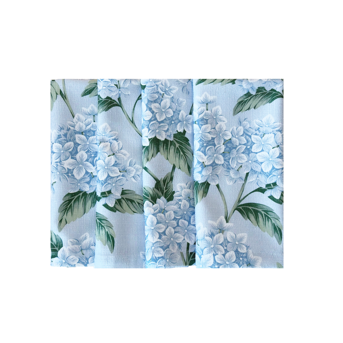 Set of four Blue Hydrangea napkins