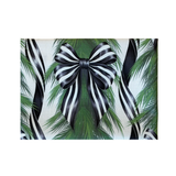 Spruce and Black Bow Table Cloth
