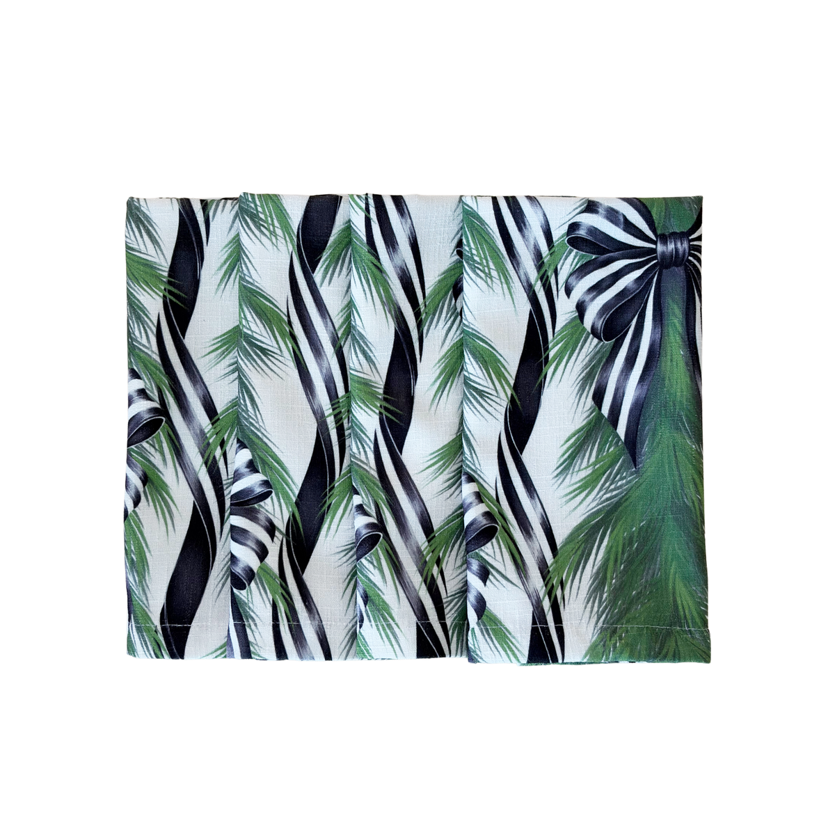 Set of four Spruce and Black Bow napkins
