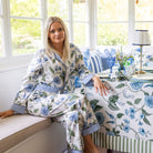 Buy Luxe Cushions & Linens - Georgie Blue Floral Pyjama Set - By Luxe & Beau Designs 