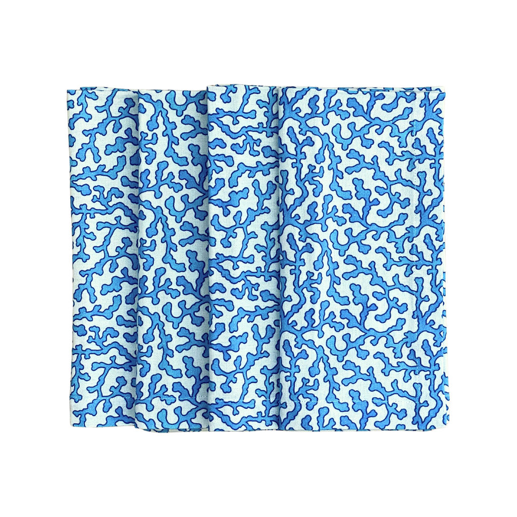 Buy Luxe Cushions & Linens - Sardinia Blue Napkins (Set of 4) - By Luxe & Beau Designs 