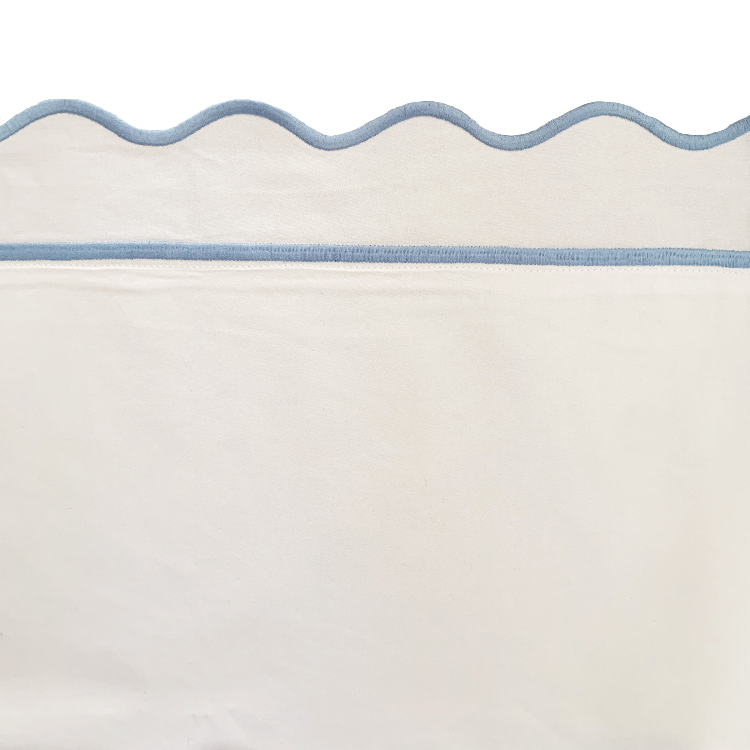 Buy Luxe Cushions & Linens - Blue Scallop Sheet Set - By Luxe & Beau Designs 