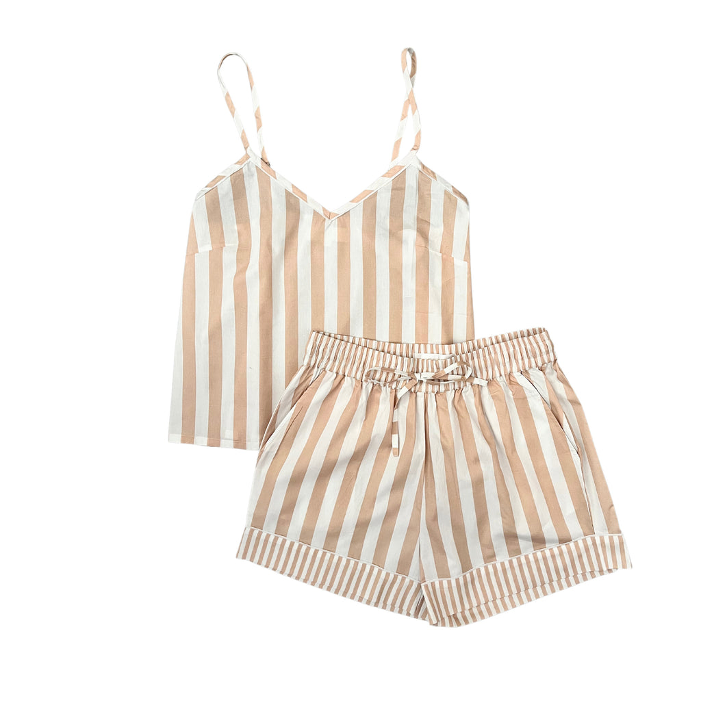 Buy Luxe Cushions & Linens - Blush Stripe Camisole Set - By Luxe & Beau Designs 
