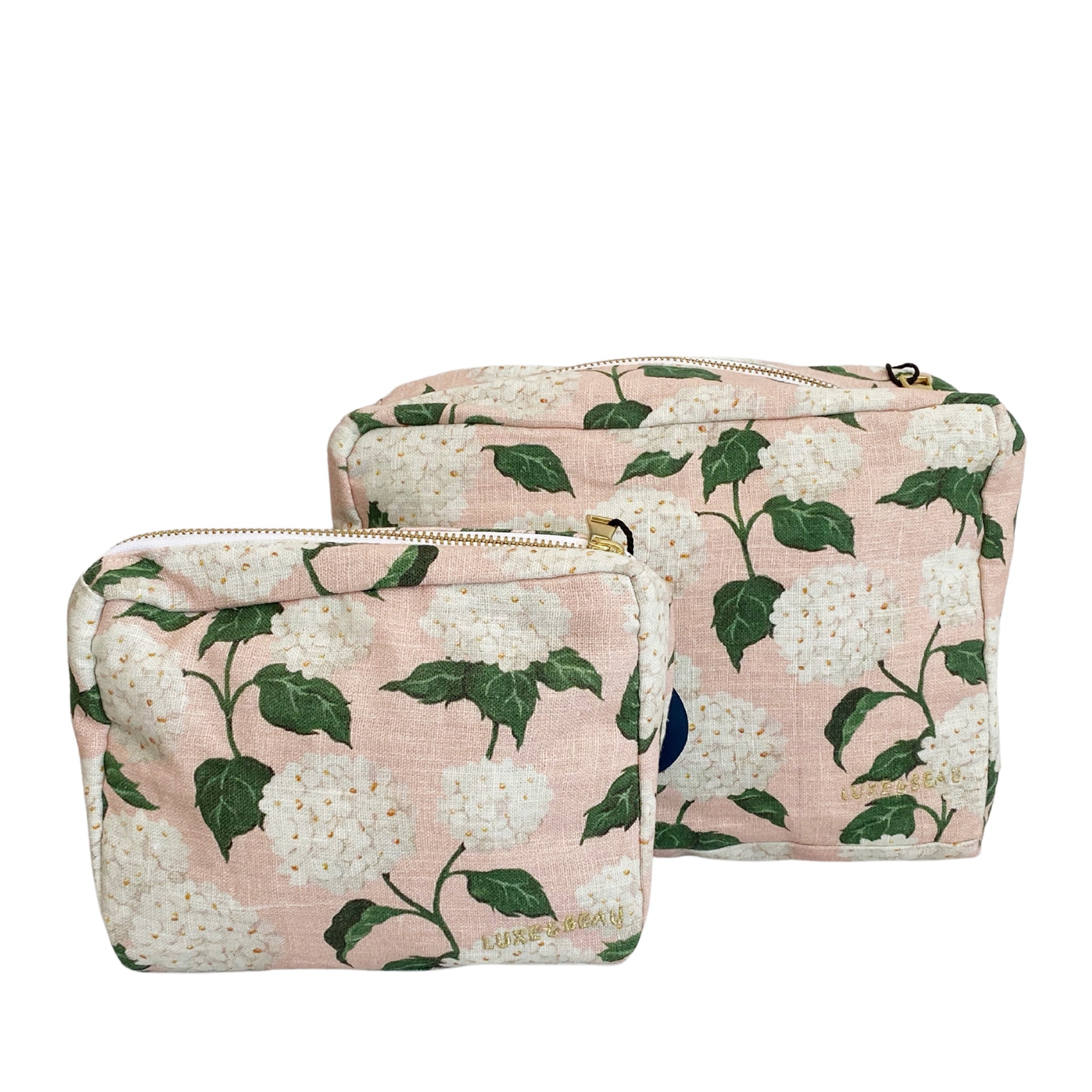 Buy Luxe Cushions & Linens - Blush Hydrangea Cosmetic Bag - By Luxe & Beau Designs 