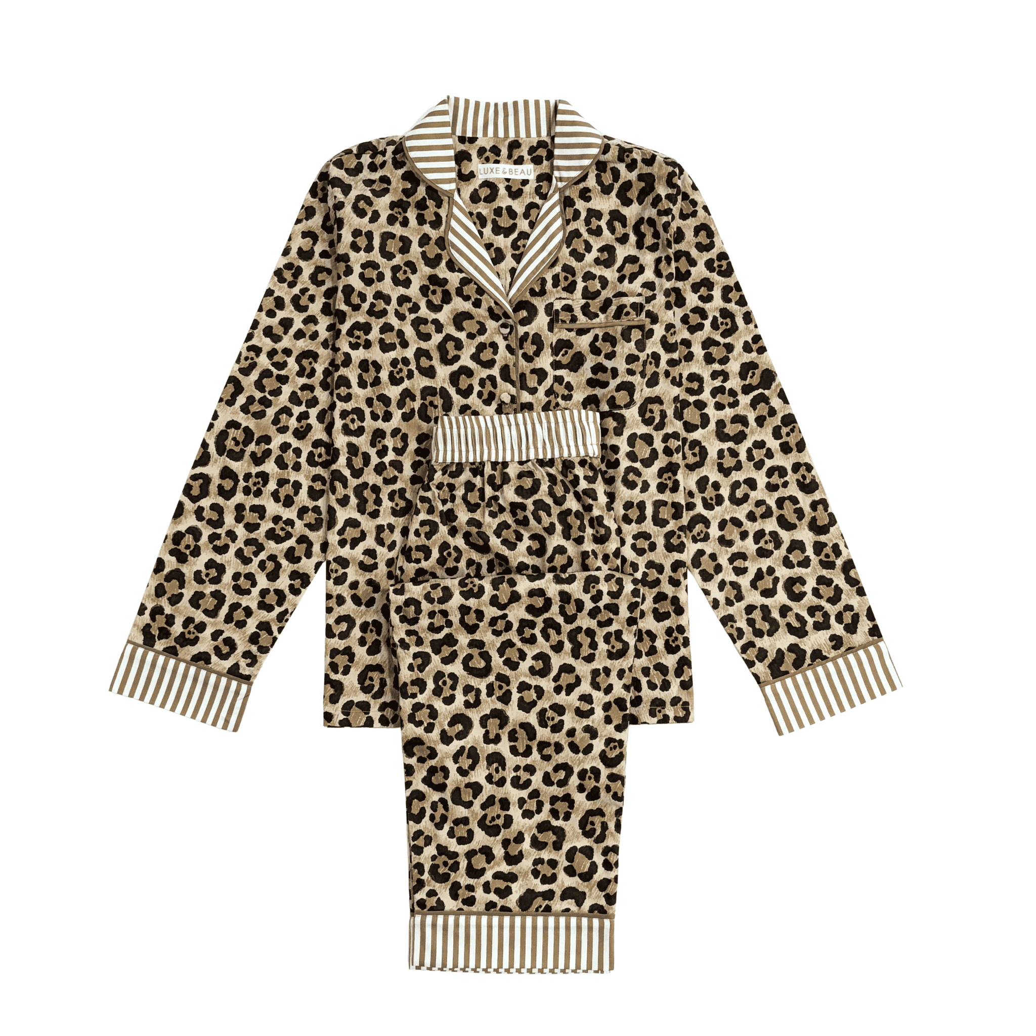 Classic Leopard Long Sleeve Pyjama Set - LUXE AND BEAU