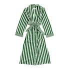 Green Stripe Robe - LUXE AND BEAU