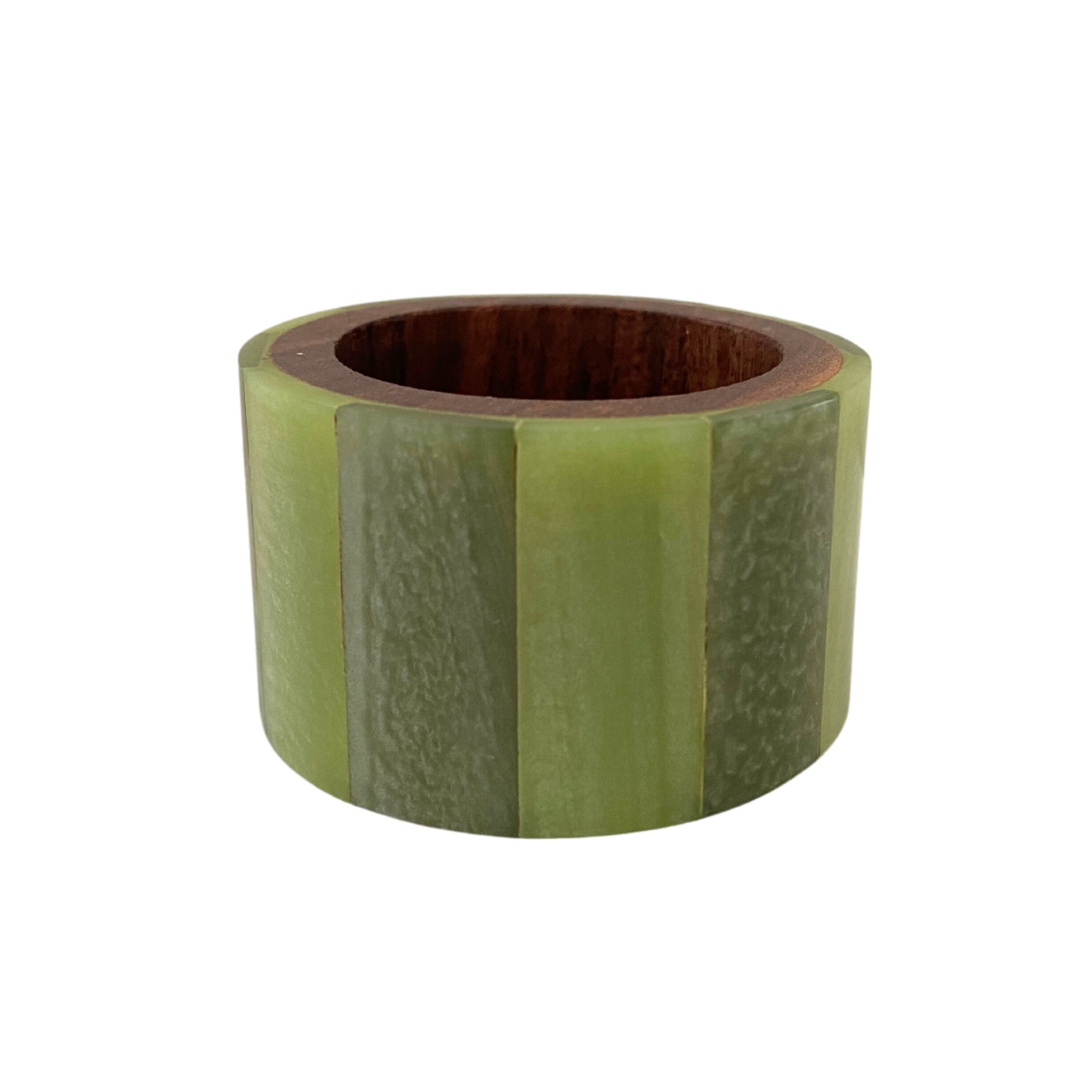 Buy Luxe Cushions & Linens - Green Stripe Napkin Rings (Set of 4) - By Luxe & Beau Designs 