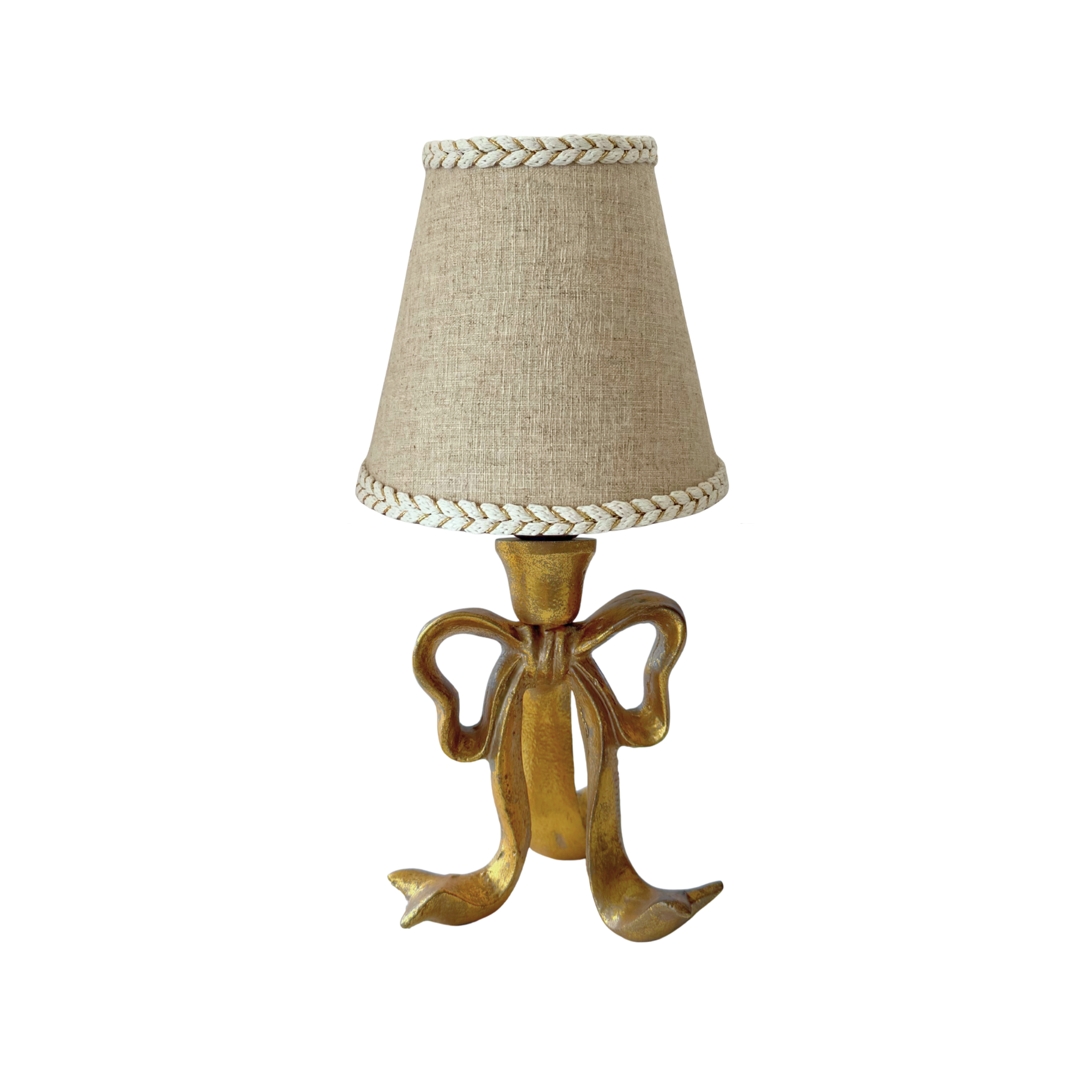 Natural Braided Trim Lamp Shade & Beau Base - Table Lamp - LUXE AND BEAU
