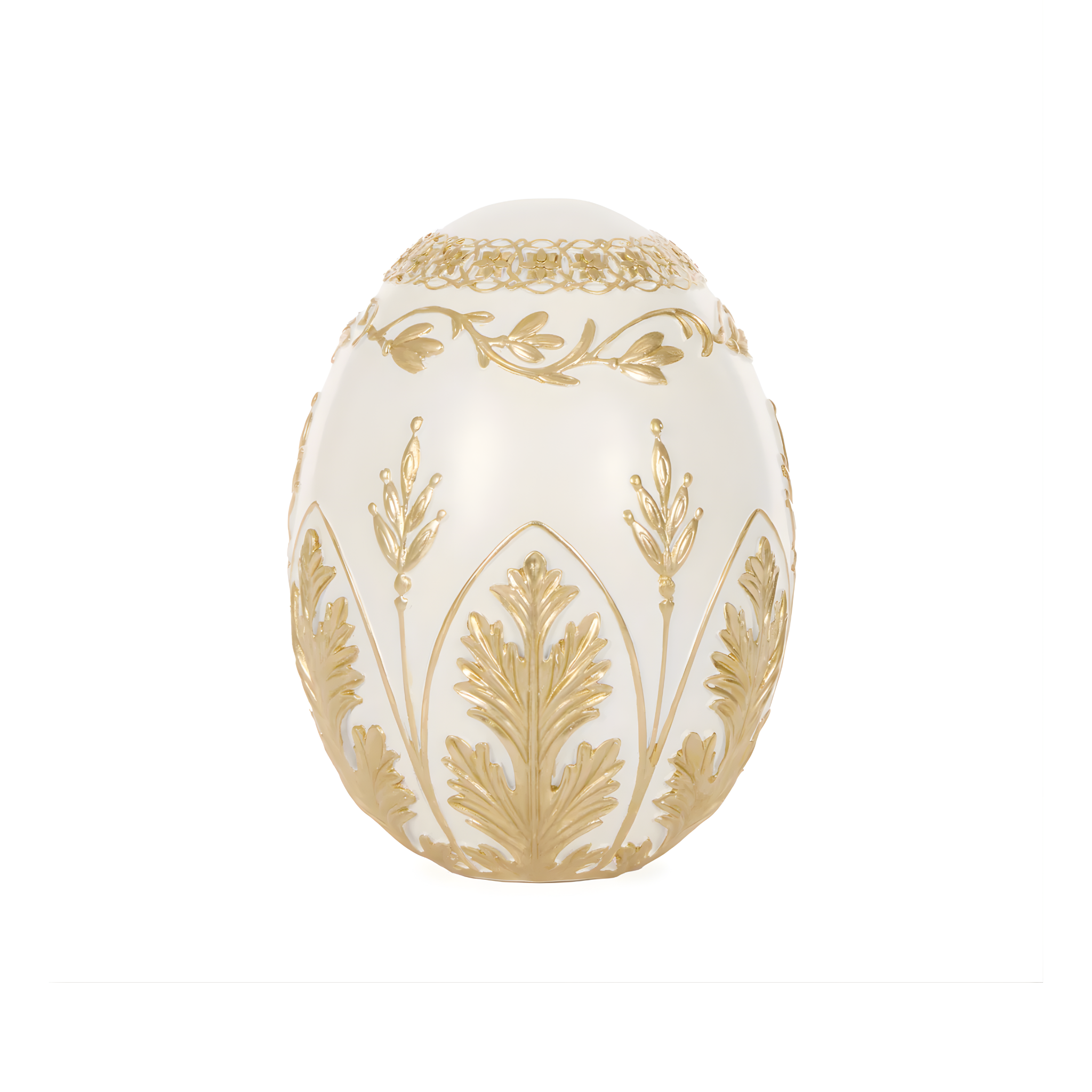 Versailles Small White and Gold Egg - LUXE AND BEAU