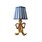 Blue Stripe Scallop Lamp Shade & Beau Base - Table Lamp - LUXE AND BEAU