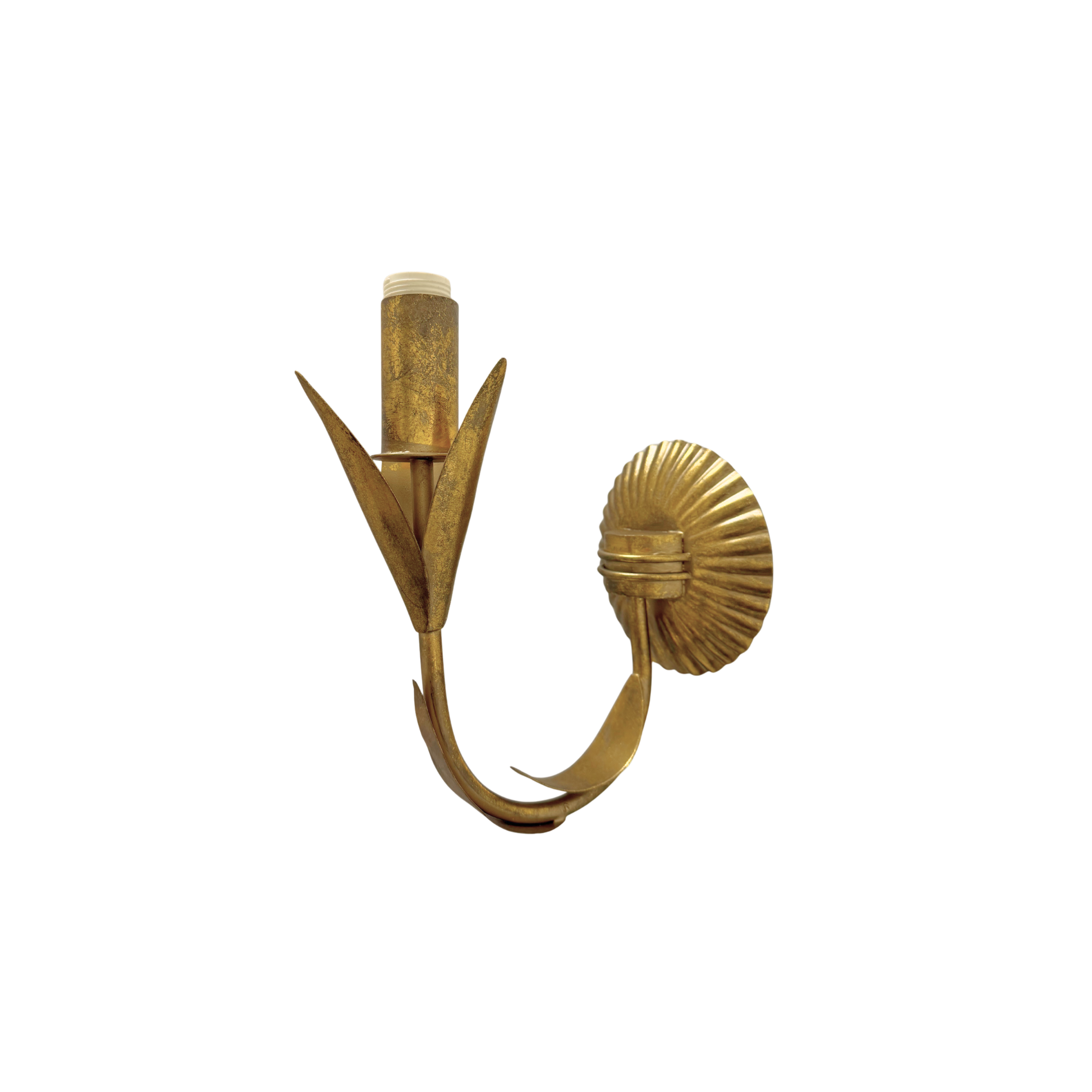 La Fleur Antique Gold Wall Sconce - LUXE AND BEAU