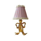 Audrey Dusty Rose and Cream Lamp Shade & Beau Base - Table Lamp - LUXE AND BEAU