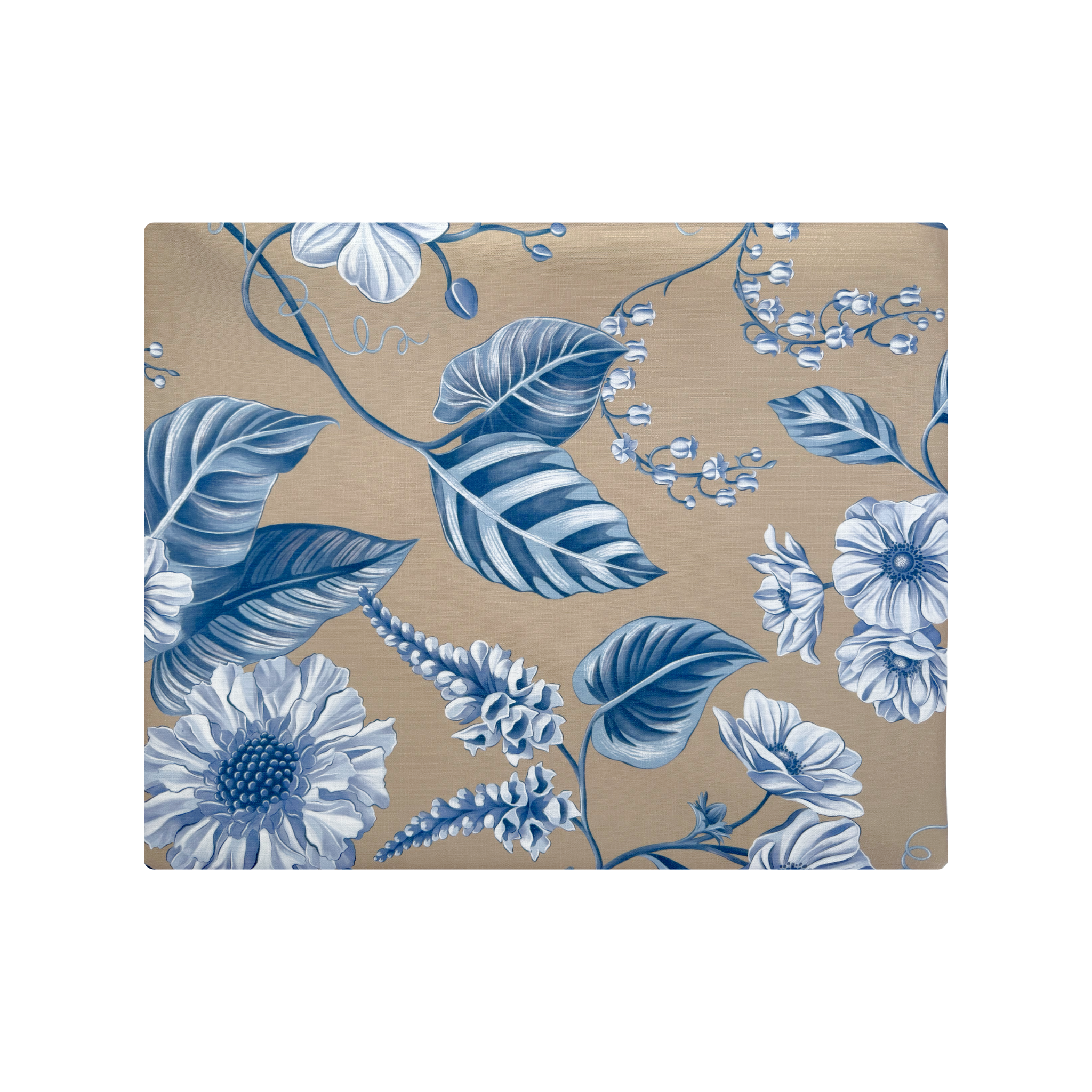 Georgie's Floral Navy and Biscuit Table Cloth - LUXE AND BEAU