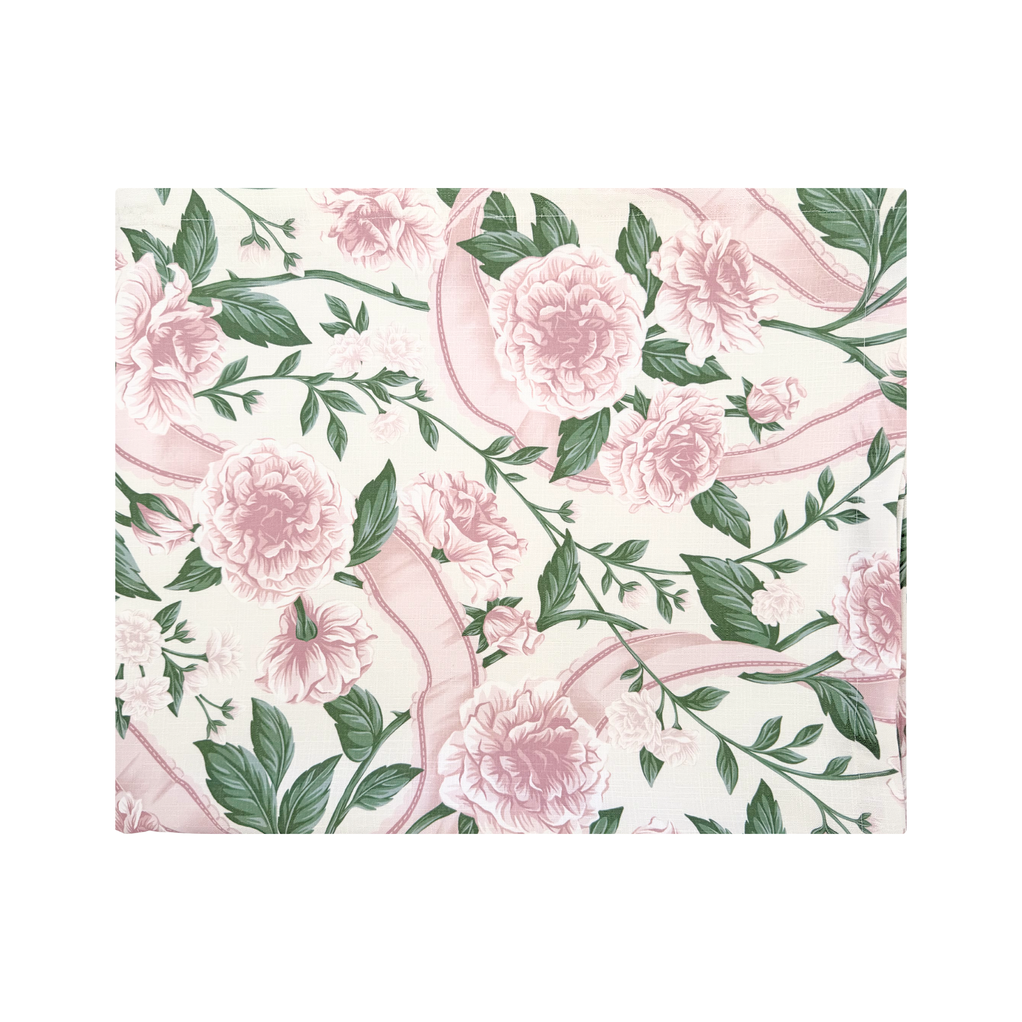 Ribbons and Roses Dusty Rose Table Cloth - LUXE AND BEAU