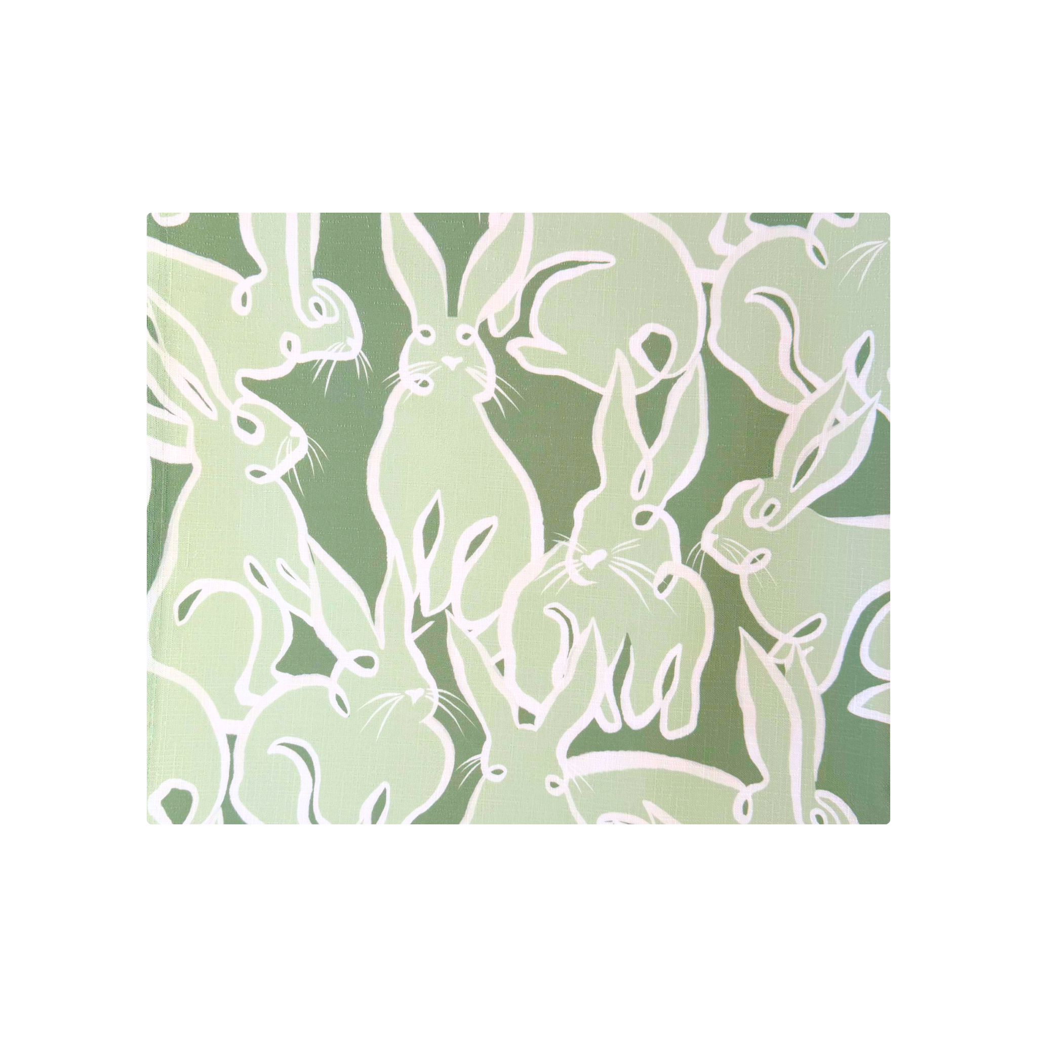 Bunnies at Brunch Pistachio Table Cloth - LUXE AND BEAU