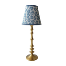 Blue Leopard Lamp Shade & Brass Base - Table Lamp - LUXE AND BEAU