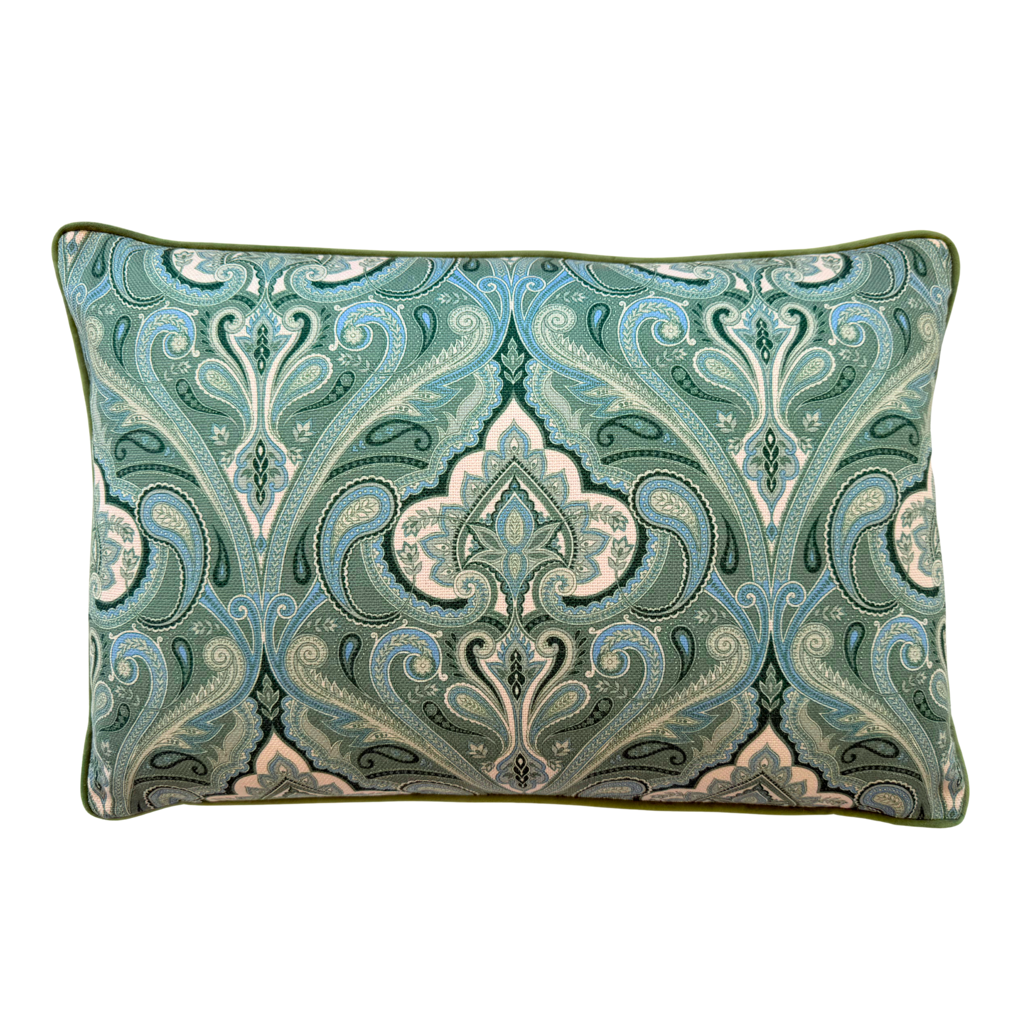 Vert Paisley Cushion Cover 40x60cm - LUXE AND BEAU