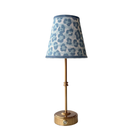 Blue Leopard Lamp Shade & Gold Base - USB Table Lamp - LUXE AND BEAU