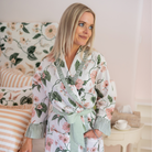 Buy Luxe Cushions & Linens - Ruffle Georgie Floral Robe Pink - By Luxe & Beau Designs 