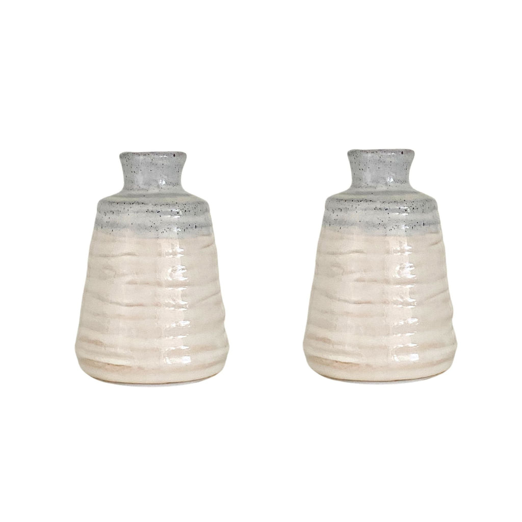 Buy Luxe Cushions & Linens - Organic Ceramic Vase (Set Of 2) - By Luxe & Beau Designs 