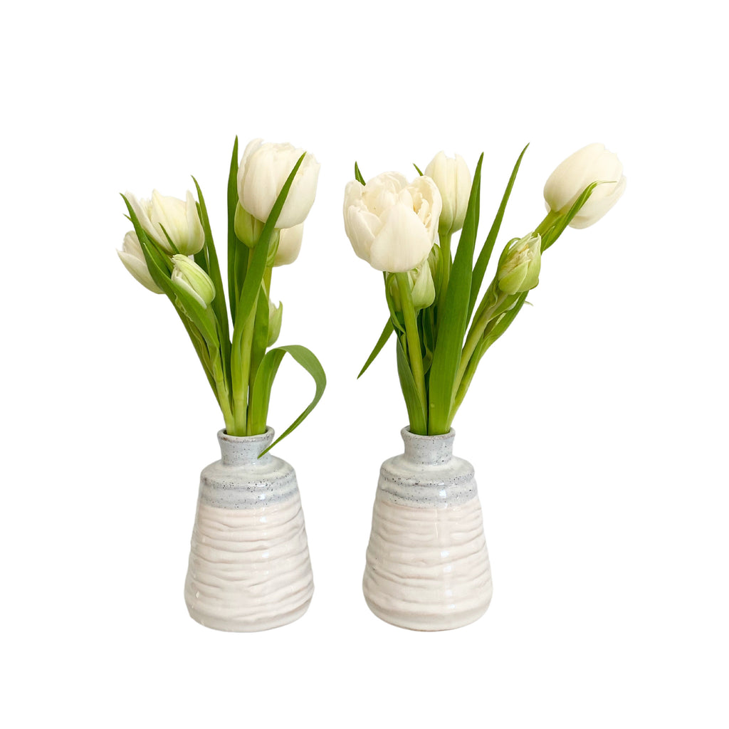 Buy Luxe Cushions & Linens - Organic Ceramic Vase (Set Of 2) - By Luxe & Beau Designs 