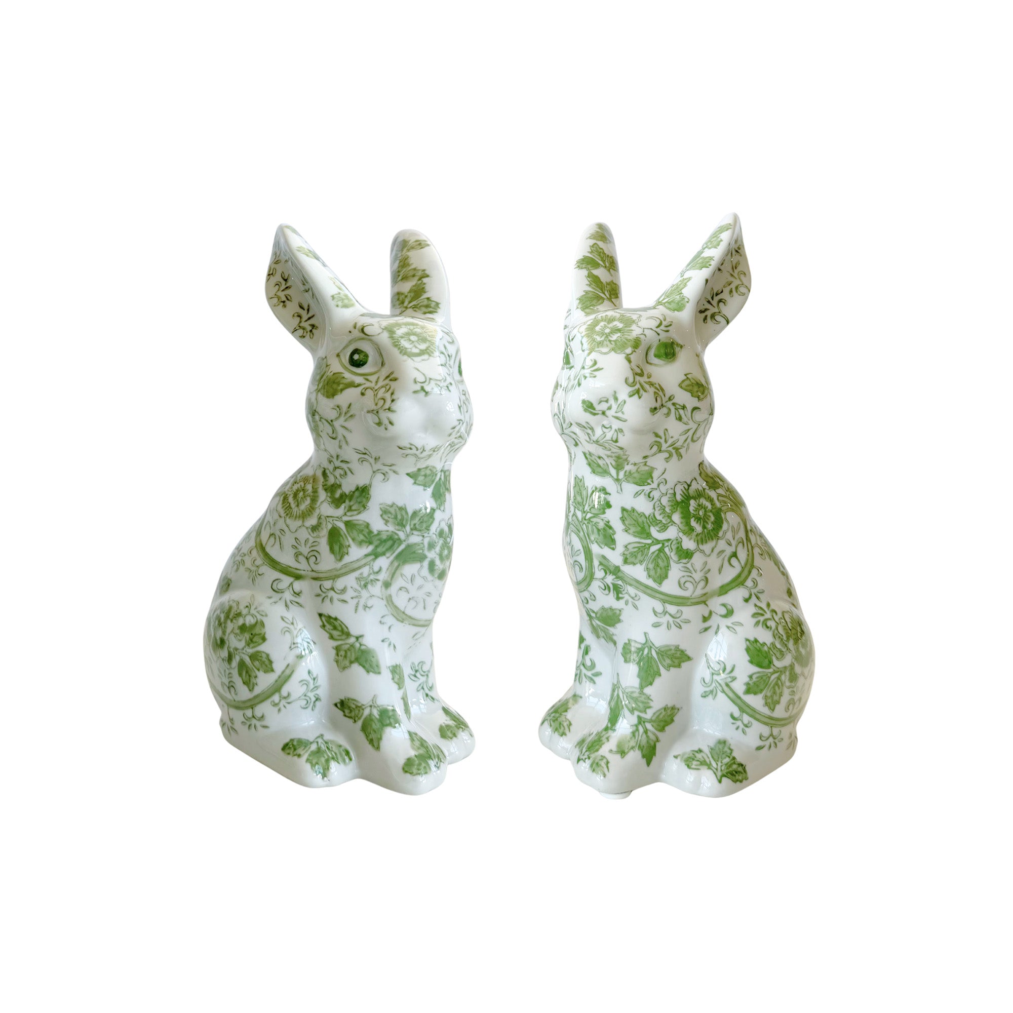 Green Ceramic Easter Bunnies (Set of 2) - LUXE AND BEAU
