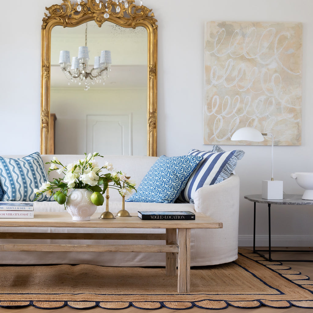Buy Luxe Cushions & Linens - Bleu Motif - By Luxe & Beau Designs 