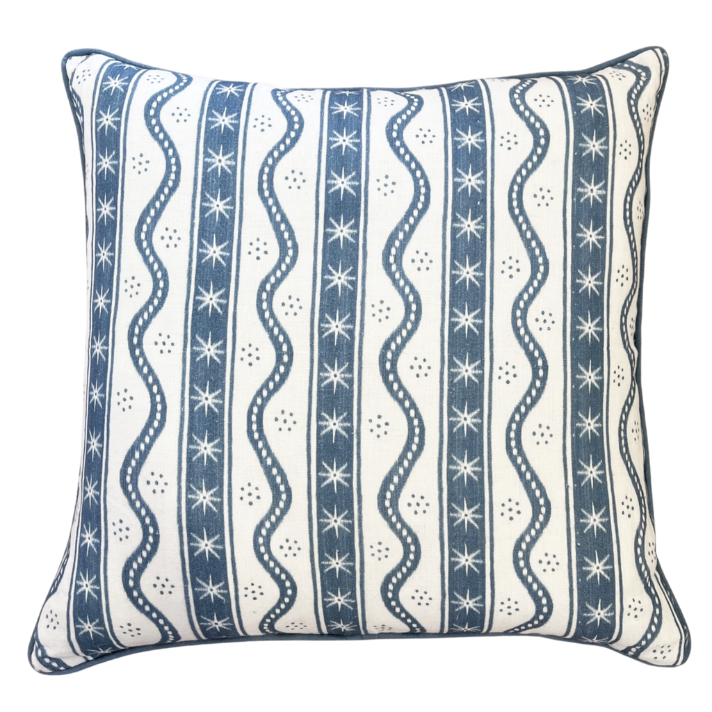 Buy Luxe Cushions & Linens - Blue Stars Cushion Cover - Pre Order - By Luxe & Beau Designs 